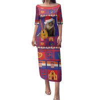 Croatia Christmas Family Matching Puletasi and Hawaiian Shirt Kuna Zlatica Merry Xmas - Wonder Print Shop