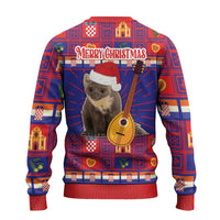 Croatia Christmas Ugly Christmas Sweater Kuna Zlatica Merry Xmas - Wonder Print Shop