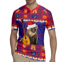Croatia Christmas Rugby Jersey Kuna Zlatica Merry Xmas - Wonder Print Shop