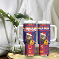 Croatia Christmas Tumbler With Handle Kuna Zlatica Merry Xmas - Wonder Print Shop