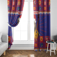 Croatia Christmas Window Curtain Kuna Zlatica Merry Xmas - Wonder Print Shop