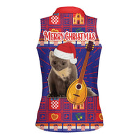Croatia Christmas Women Sleeveless Polo Shirt Kuna Zlatica Merry Xmas - Wonder Print Shop