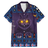 Iceland Christmas Family Matching Mermaid Dress and Hawaiian Shirt Yule Cat Christmas Lightning Art - Wonder Print Shop