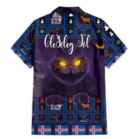 Iceland Christmas Family Matching Mermaid Dress and Hawaiian Shirt Yule Cat Christmas Lightning Art - Wonder Print Shop