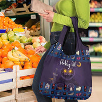 Iceland Christmas Grocery Bag Yule Cat Christmas Lightning Art