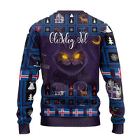 Iceland Christmas Ugly Christmas Sweater Yule Cat Christmas Lightning Art - Wonder Print Shop