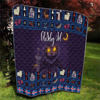 Iceland Christmas Quilt Yule Cat Christmas Lightning Art - Wonder Print Shop