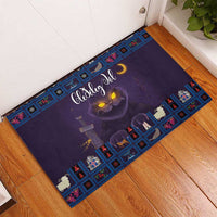 Iceland Christmas Rubber Doormat Yule Cat Christmas Lightning Art - Wonder Print Shop