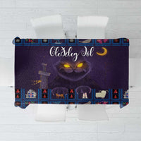 Iceland Christmas Tablecloth Yule Cat Christmas Lightning Art - Wonder Print Shop