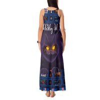 Iceland Christmas Tank Maxi Dress Yule Cat Christmas Lightning Art - Wonder Print Shop