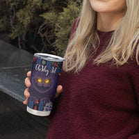 Iceland Christmas Tumbler Cup Yule Cat Christmas Lightning Art - Wonder Print Shop