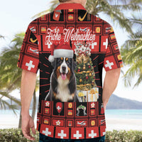 Merry Christmas Bernese Mountain Dog Hawaiian Shirt Switzerland Symbols - Lightning Art - Wonder Print Shop