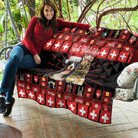 Merry Christmas Bernese Mountain Dog Quilt Switzerland Symbols - Lightning Art - Wonder Print Shop