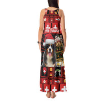Merry Christmas Bernese Mountain Dog Tank Maxi Dress Switzerland Symbols - Lightning Art - Wonder Print Shop