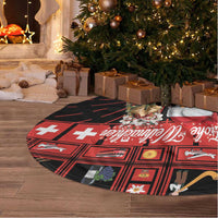 Merry Christmas Bernese Mountain Dog Tree Skirt Switzerland Symbols - Lightning Art - Wonder Print Shop