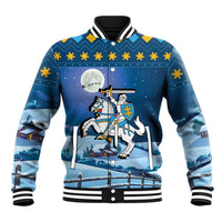 Lithuania Christmas Baseball Jacket Coat Of Arms Merry Xmas - Wonder Print Shop