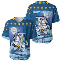 Lithuania Christmas Baseball Jersey Coat Of Arms Merry Xmas - Wonder Print Shop
