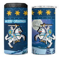 Lithuania Christmas 4 in 1 Can Cooler Tumbler Coat Of Arms Merry Xmas - Wonder Print Shop