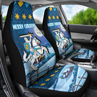 Lithuania Christmas Car Seat Cover Coat Of Arms Merry Xmas - Wonder Print Shop
