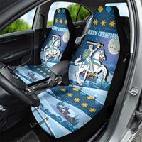 Lithuania Christmas Car Seat Cover Coat Of Arms Merry Xmas - Wonder Print Shop