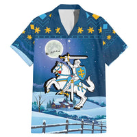 Lithuania Christmas Family Matching Mermaid Dress and Hawaiian Shirt Coat Of Arms Merry Xmas - Wonder Print Shop