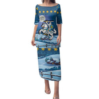 Lithuania Christmas Family Matching Puletasi and Hawaiian Shirt Coat Of Arms Merry Xmas - Wonder Print Shop