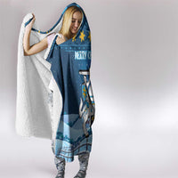 Lithuania Christmas Hooded Blanket Coat Of Arms Merry Xmas