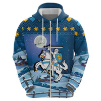 Lithuania Christmas Hoodie Coat Of Arms Merry Xmas - Wonder Print Shop