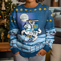 Lithuania Christmas Kid Ugly Christmas Sweater Coat Of Arms Merry Xmas - Wonder Print Shop