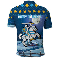 Lithuania Christmas Polo Shirt Coat Of Arms Merry Xmas - Wonder Print Shop