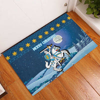 Lithuania Christmas Rubber Doormat Coat Of Arms Merry Xmas - Wonder Print Shop