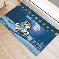 Lithuania Christmas Rubber Doormat Coat Of Arms Merry Xmas - Wonder Print Shop