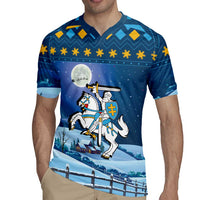 Lithuania Christmas Rugby Jersey Coat Of Arms Merry Xmas - Wonder Print Shop