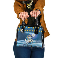 Lithuania Christmas Shoulder Handbag Coat Of Arms Merry Xmas