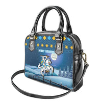 Lithuania Christmas Shoulder Handbag Coat Of Arms Merry Xmas