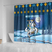 Lithuania Christmas Shower Curtain Coat Of Arms Merry Xmas