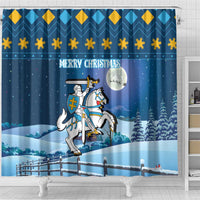 Lithuania Christmas Shower Curtain Coat Of Arms Merry Xmas