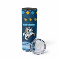 Lithuania Christmas Skinny Tumbler Coat Of Arms Merry Xmas - Wonder Print Shop