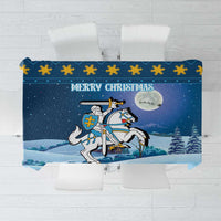 Lithuania Christmas Tablecloth Coat Of Arms Merry Xmas - Wonder Print Shop