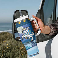 Lithuania Christmas Tumbler With Handle Coat Of Arms Merry Xmas - Wonder Print Shop