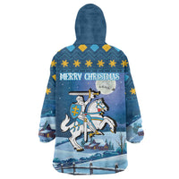 Lithuania Christmas Wearable Blanket Hoodie Coat Of Arms Merry Xmas - Wonder Print Shop