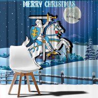 Lithuania Christmas Window Curtain Coat Of Arms Merry Xmas - Wonder Print Shop