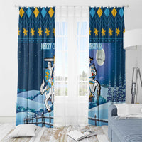 Lithuania Christmas Window Curtain Coat Of Arms Merry Xmas - Wonder Print Shop