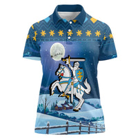 Lithuania Christmas Women Polo Shirt Coat Of Arms Merry Xmas - Wonder Print Shop