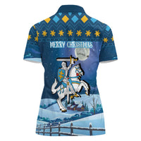 Lithuania Christmas Women Polo Shirt Coat Of Arms Merry Xmas - Wonder Print Shop