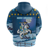 Lithuania Christmas Zip Hoodie Coat Of Arms Merry Xmas - Wonder Print Shop