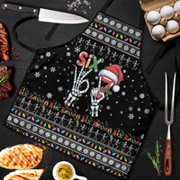 Six Seven Funny Skeleton Fingers Christmas Apron Creepy Santa Skeleton Hands - Wonder Print Shop