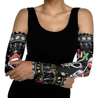 Six Seven Funny Skeleton Fingers Christmas Arm Sleeves Creepy Santa Skeleton Hands - Wonder Print Shop