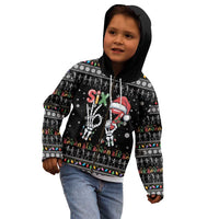 Six Seven Funny Skeleton Fingers Christmas Kid Hoodie Creepy Santa Skeleton Hands - Wonder Print Shop
