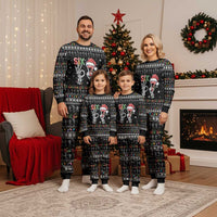 Six Seven Funny Skeleton Fingers Christmas Pajama Set Creepy Santa Skeleton Hands - Wonder Print Shop
